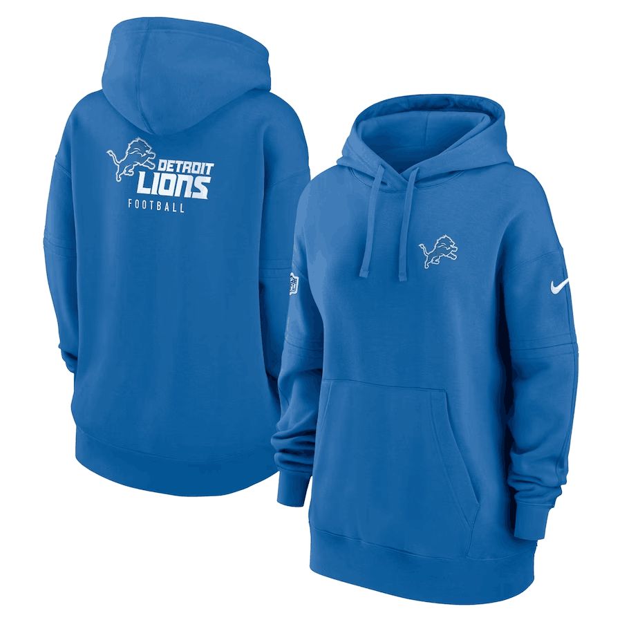 Women 2023 NFL Detroit Lions blue Sweatshirt style 1->detroit lions->NFL Jersey